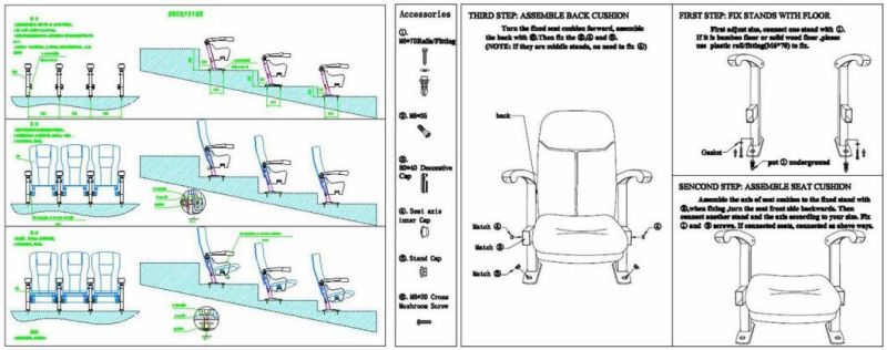 Cinema Equipment Theatre Seating Hot Sale Cheap Cinema Chair (SD22E)