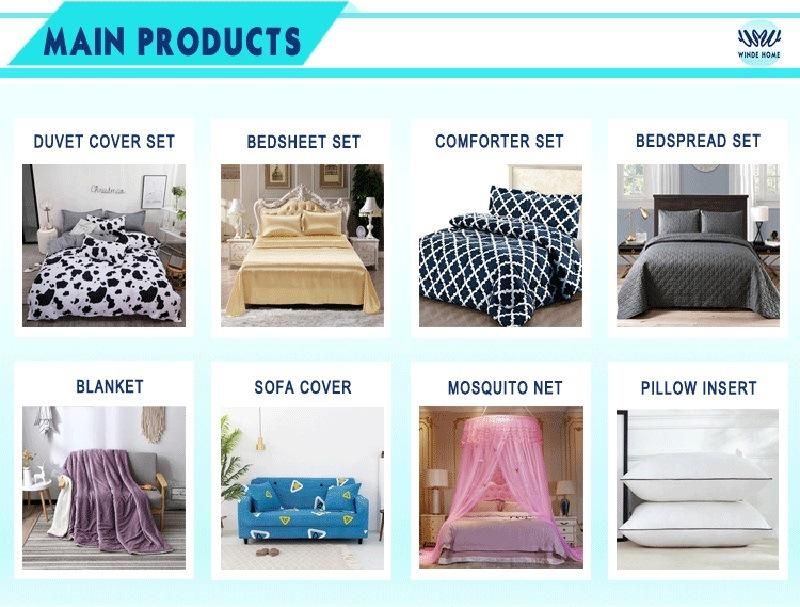 Soft Fiber 3D Microfiber 100% Polyester Disperse Printing Fabric Duvet Cover Set Bed Shhet Bedding Set