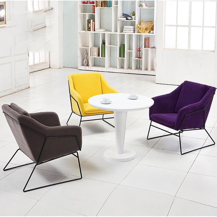 Living Room Recreational Comfortable Cloth Art Single Chair Sofa
