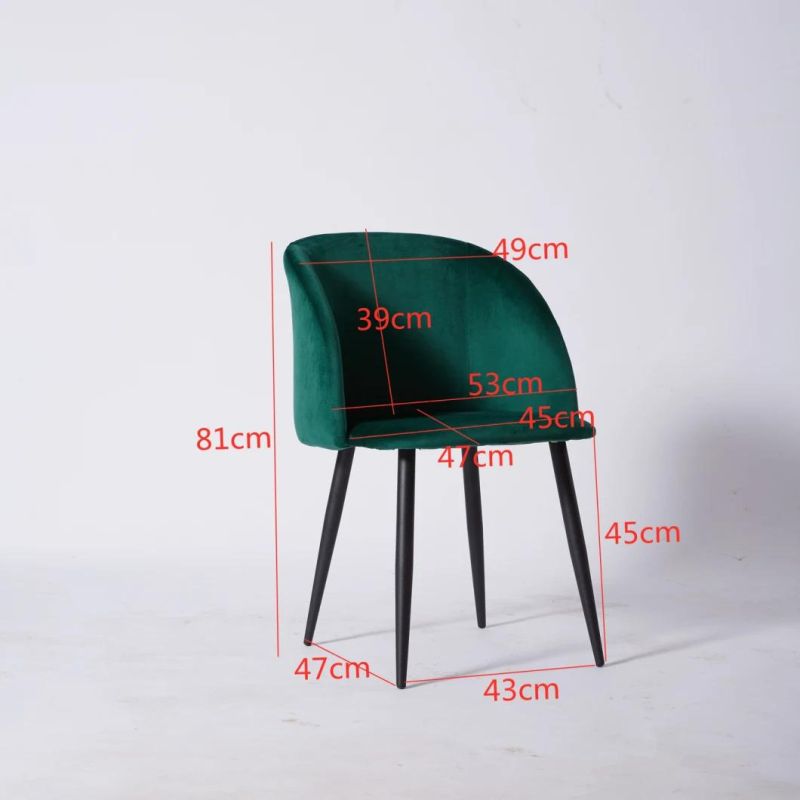 Cheap Popular Colorful Velvet Dining Chair