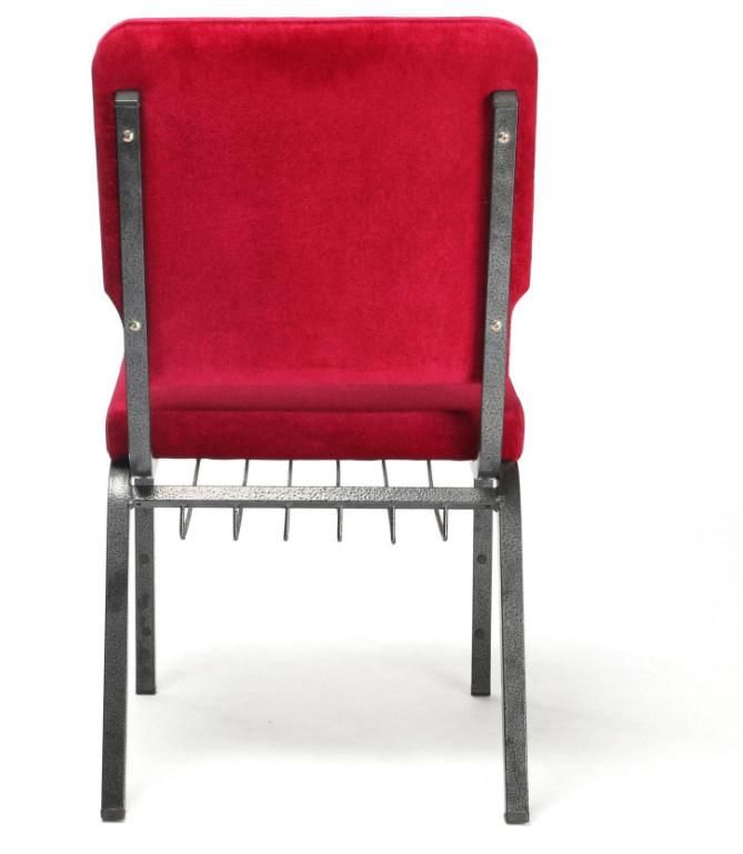 Hot Design Hotel Indoor Custom Armless Frame Padded Church Chair
