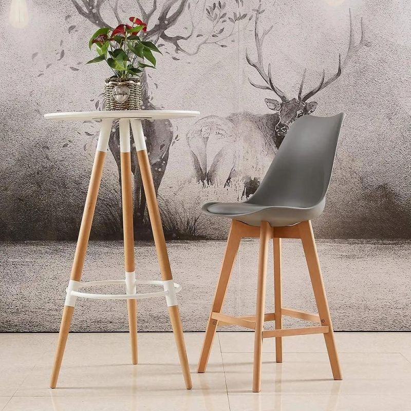 Stylish Upholstery Tulip Chair Plastic High Bar Counter Chair