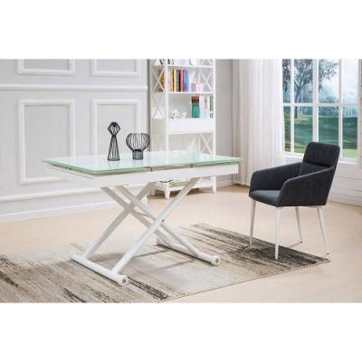 Modern Armrest Office Living Room Metal Fabric Leisure Dining Chair