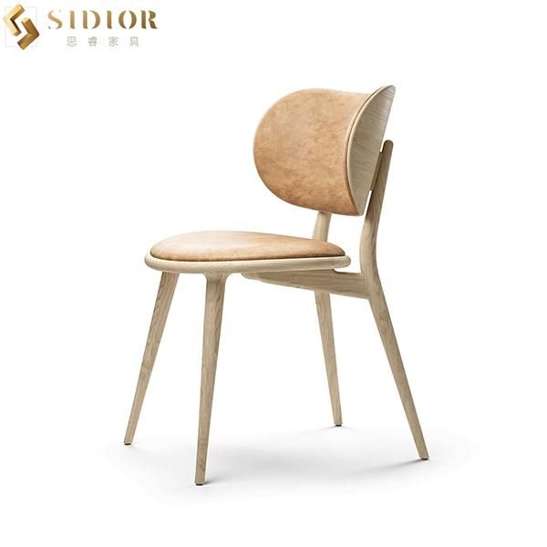 European Wood Ultra Modern Minimal Style Dining Chairs for Restaurant