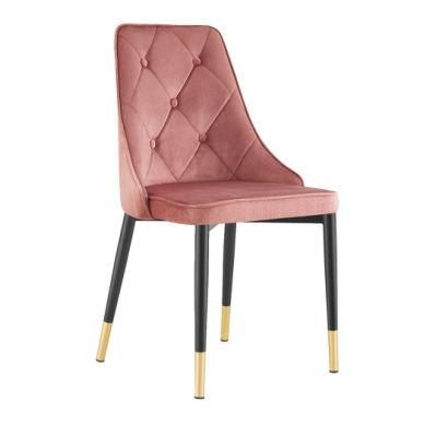Cushion Restaurant Modern French Vintage Crystal Rose Gold Linen Dining Chair