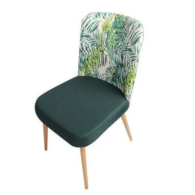 Home Furniture Modern Hotel Luxury Dining Room Chair Metal Frame Green Velvet Fabric Restaurant Dining Chair