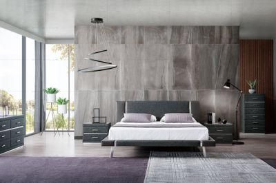 Hot Selling Metal Frame Upholstered Lether Beds Set Modern Bedroom Furniture Simple Platform Bed