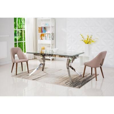 Hot Selling Living Room Unique New Metal Fabric Dining Chair