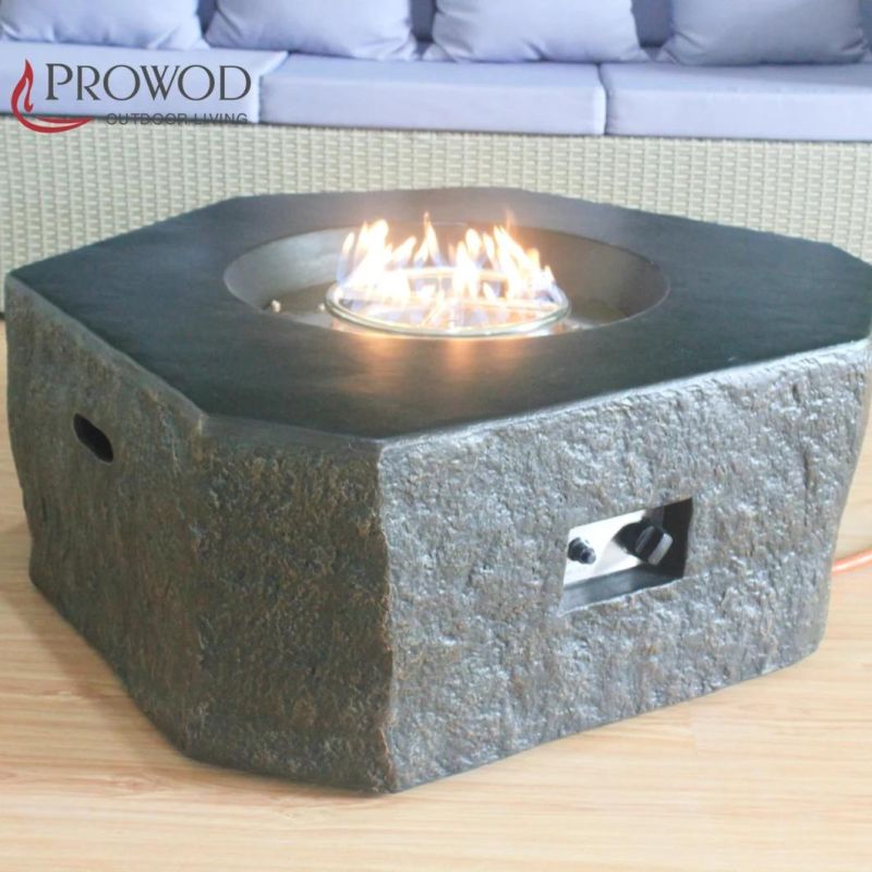 Natural Stone Texture Surface Fire Pit Table/Concrete Fire Table