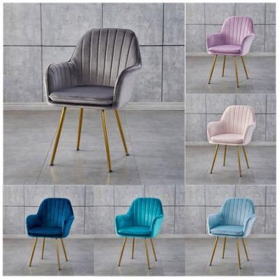 Banquet Chair High Back Customized Flannel Fabric Stainless Steel Dining Chair with China Factory Wholesale Price