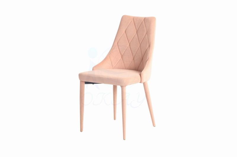 Modern Design of New Design Hot Sale Velvet Dining Chair with Painting Legs for Dining Room