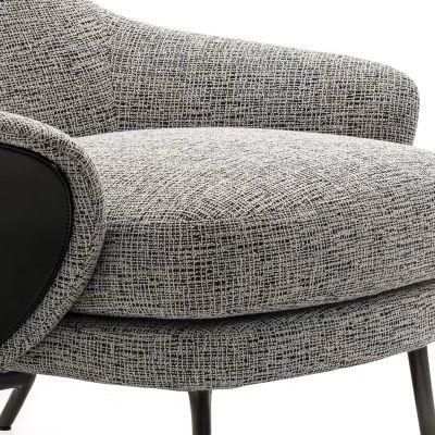 New Luxury Fabric Soft Upholstery Lounge with Footrest