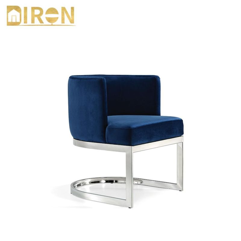 New Fashionable Luxury Restaurant Soft Fabric Dining Seating Chair