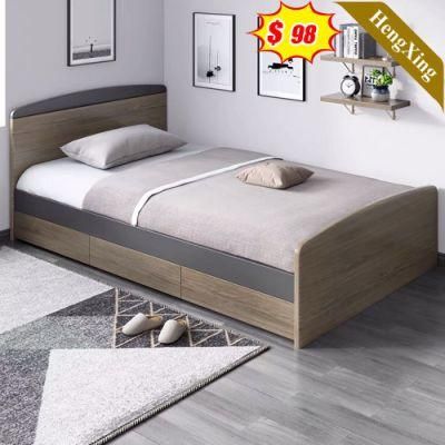 Factory Prices Single Size Simple Modern Bedroom Sets Furniture Wood Wall Hotel Storage Beds