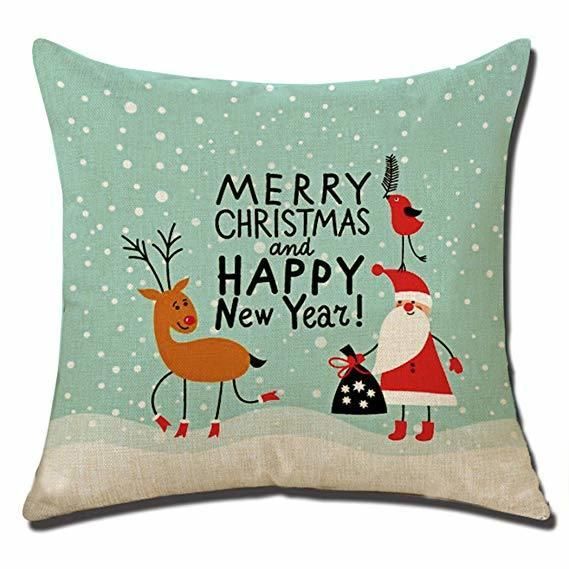 Merry Christmas Sofa Cushion with Digital Printing