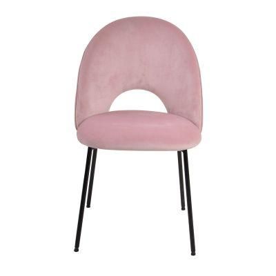 Cheap Modern Fabric Round Back Soft Dining Chair