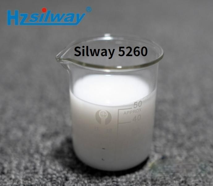 Polydimethylsiloxane Aqueous Emulsion Silway 5260 Particle Size 90-800 Excellent Stability