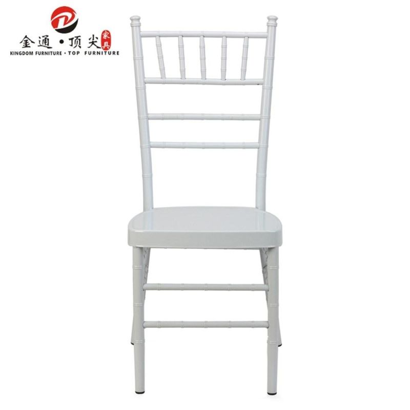 Banquet Restaurant Dining Furniture Stacking Weddings Metal Aluminum Iron White Wholesale Resin Tiffany Silla