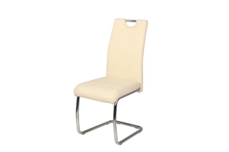 Chesterfield Dining Kitchen Dining Chair with Chromed Leg for Restaurant