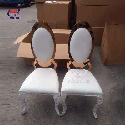 Wholesale Antique Design Golden High Back Hotel Used Wedding Chair Stainless Steel Chair