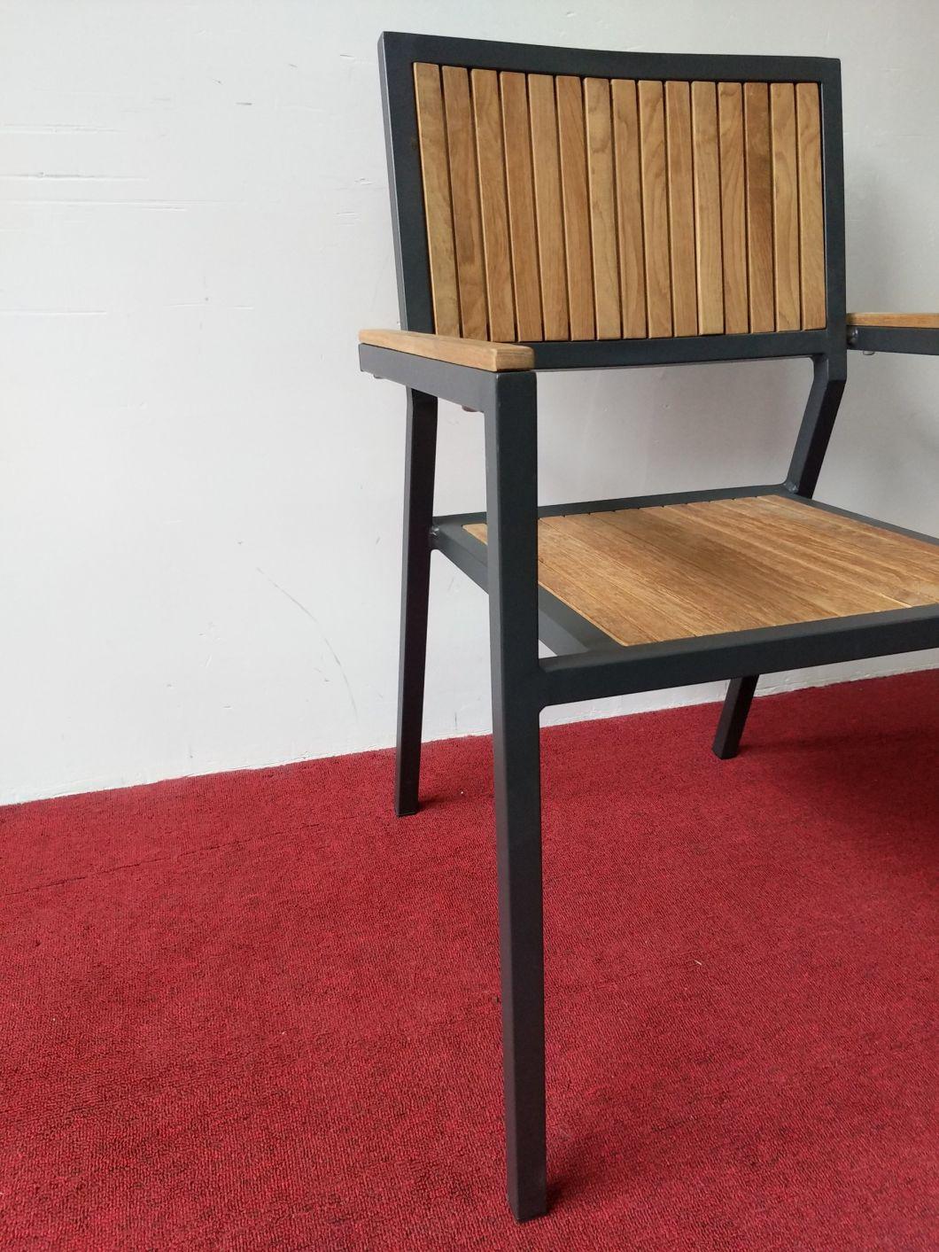 Wholesale Garden Natural Color Solid Wood Outdoor Aluminium Modern Fancy Restaurant Chair
