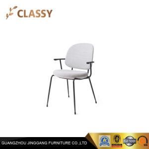 Modern Design Fabric Dining Chair with Armrest for Home, Hotel