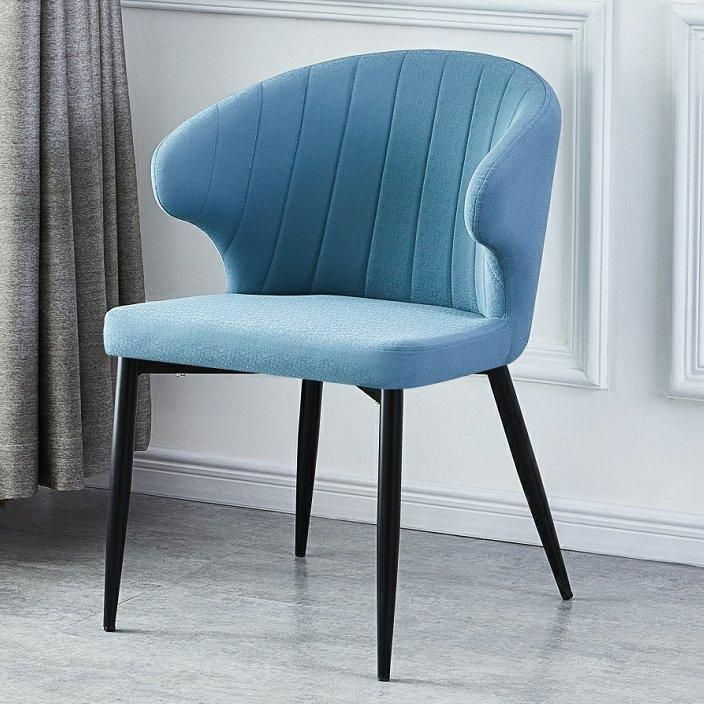 modern Nordic Grey Velvet Dining Chair