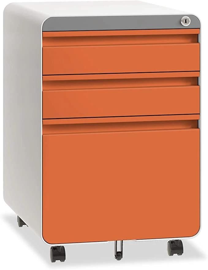 3 Drawer Office Furniture Mobile Filing Cabinets Filing Cabinet for Legal Letter A4 Size