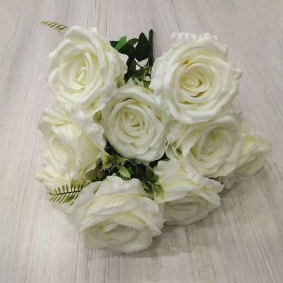 Artificial Fabric Rose Flower Bouquets Arrangement Wholesale Wedding Flowers