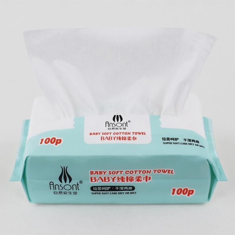 Disposable Cotton Soft Towel Thickened Cleansing Towel Makeup Remover Cotton Facial Cleansing Towel Roll Type Dry Wet Nonwoven Tissue