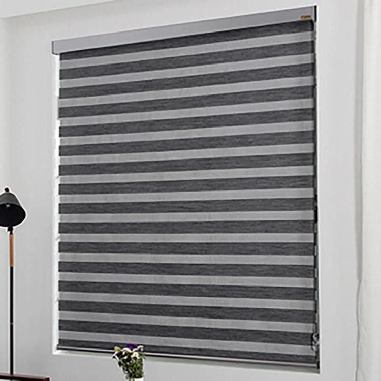 Window Blind Dual Layer Zebra Roller Light Filtering Sheer Shades Window Treatments Privacy Light Control for Day and Night