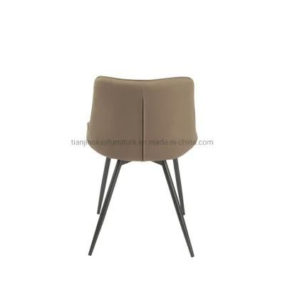 Wholesale Modern Design Grey Fabric Upholstered Seat Dining Chairs