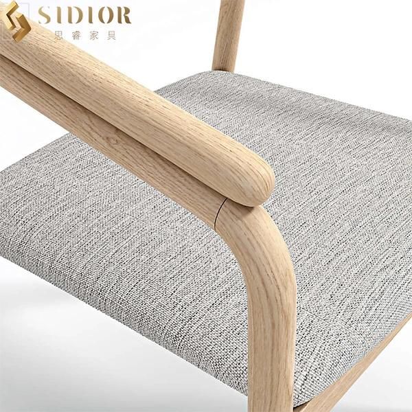 Comfortable Modern Solid Wood Dining Fabric Upholstery Chairs for Restaurant