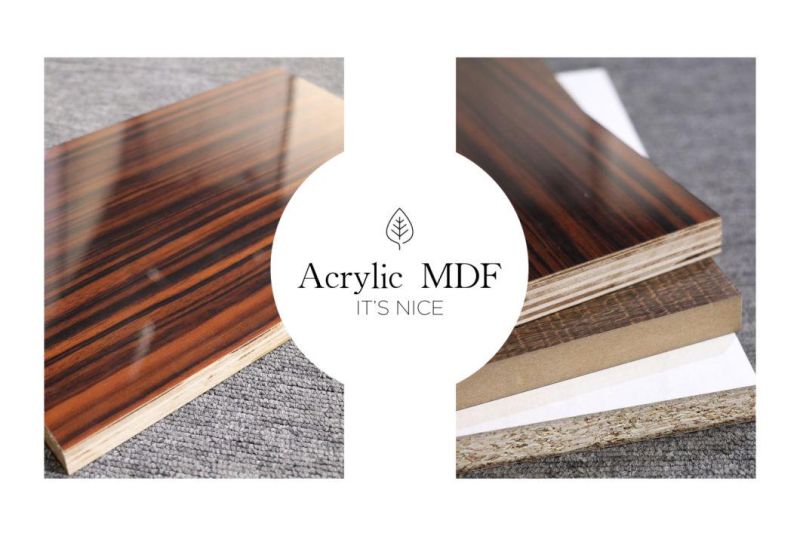 Glossy UV Melamine MDF Board for Furniture Wood MDF Coated Melamine