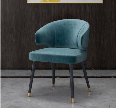 Wholesale Designer Home Modern Luxury Velvt Leather Fabric Upholstered Sol Aston Dining Lounge Armchair Chair