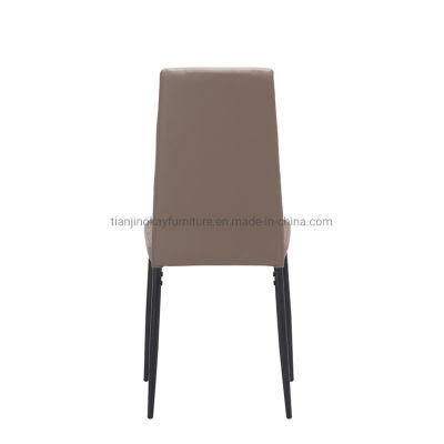 Dining Chair Leather with Metal Leg