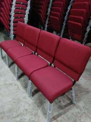 Wholesale Ceremony Stacking Banquet Folding Fabric Comfortable Armless Church Chair