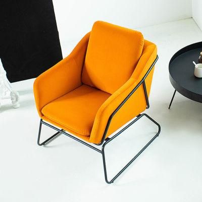 Living Room Recreational Comfortable Cloth Art Single Chair Sofa
