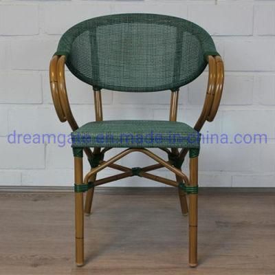 Turkey Market Design Fabric Chair Green Stackable Aluminium Chair
