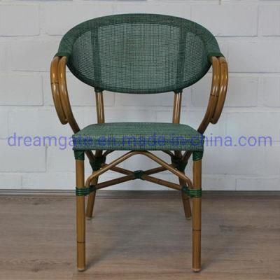 Turkey Market Design Fabric Chair Green Stackable Aluminium Chair