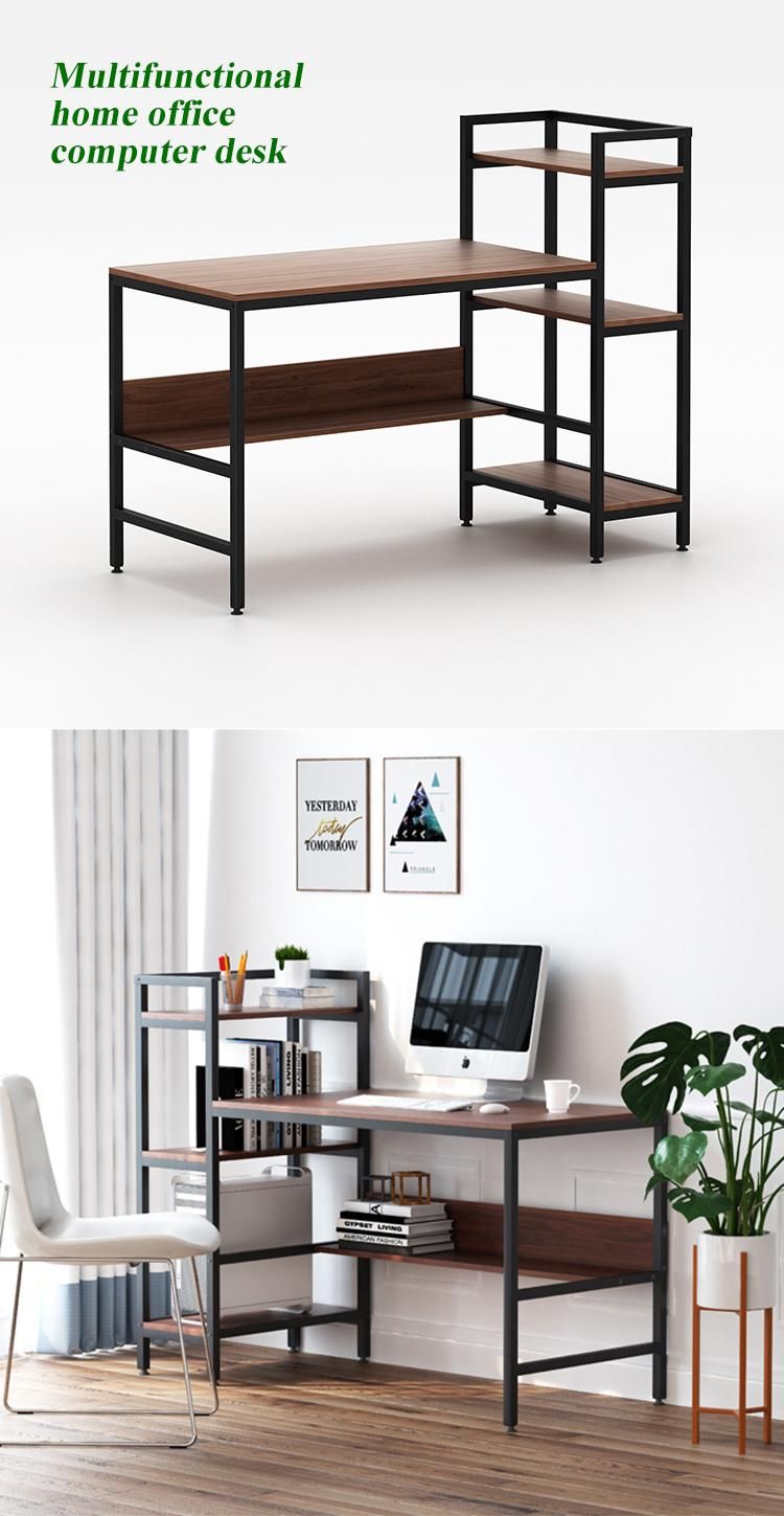 Korean Style Computer Desk with Shelf Wooden Writing Desk Study Table