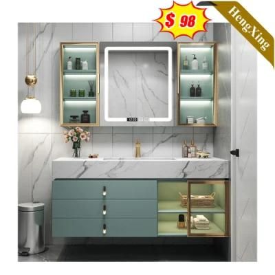 Marble Luxury Modern Comfotable Wall Mounted Bathroom Vanity Cabinet with LED Mirror Set