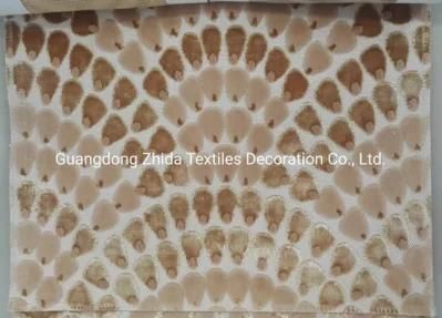 Hotel Textile Cut Velvet Sector Jacquard Decorative Cushion Fabric