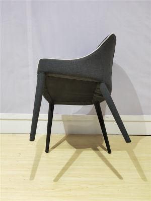 Comfortable Fashion Design with Fabric Cushion and Metal Leg Dining Chair