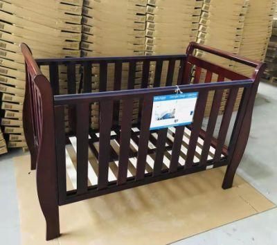 Modern Customized Wood Bedroom Home Newborn Baby Crib Bed