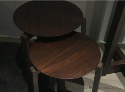 Designer Wood Top Side Modern Coffee Table