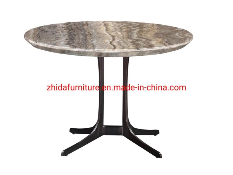 Round Shape Artificial Modern Marble Top Home Sofa Side Table