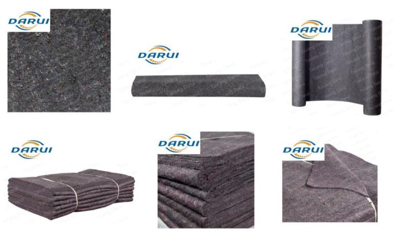 Grey Nonwoven Cotton Felt Fabric Protecting Floor