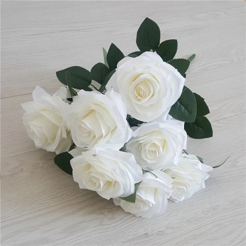 Silk Fabric Flower Bouquet Artificial Rose Flower