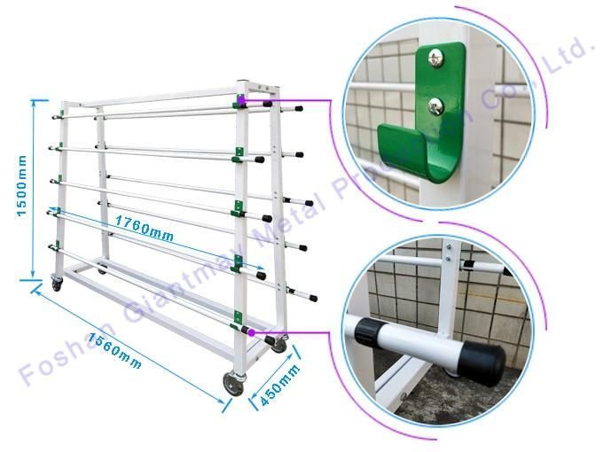 Heavy Duty Metal Double Sides Trade Show Fabric Roll Display Rack